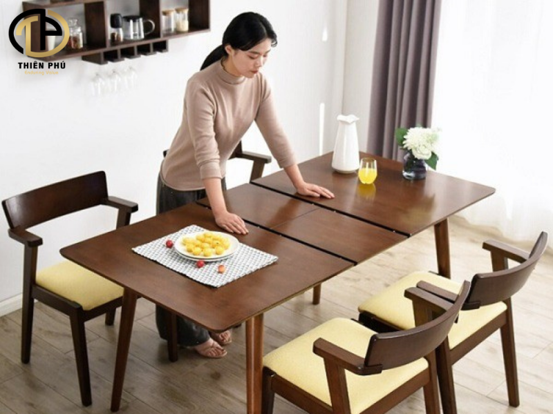 Bộ bàn ăn thông minh bằng gỗ