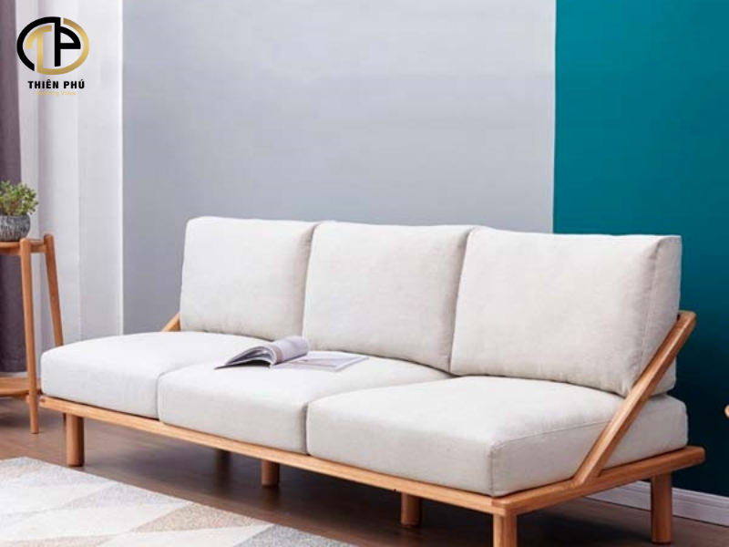 Sofa văng gỗ sồi tinh tế, hiện đại