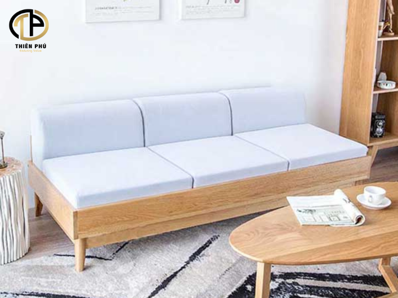 Sofa văng gỗ sồi tinh tế, hiện đại