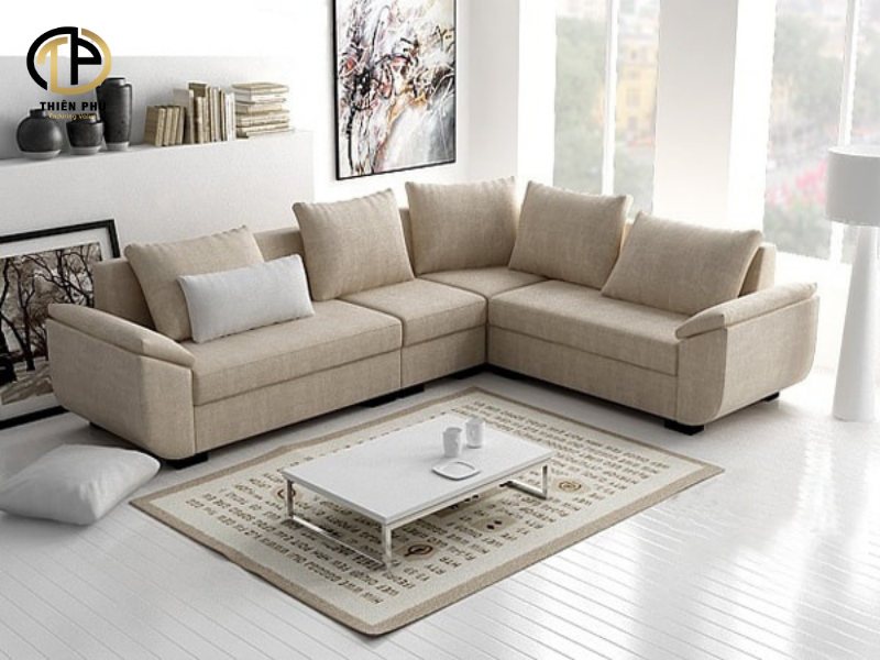 Sofa chữ L tạo cảm giác nhà thoáng rộng