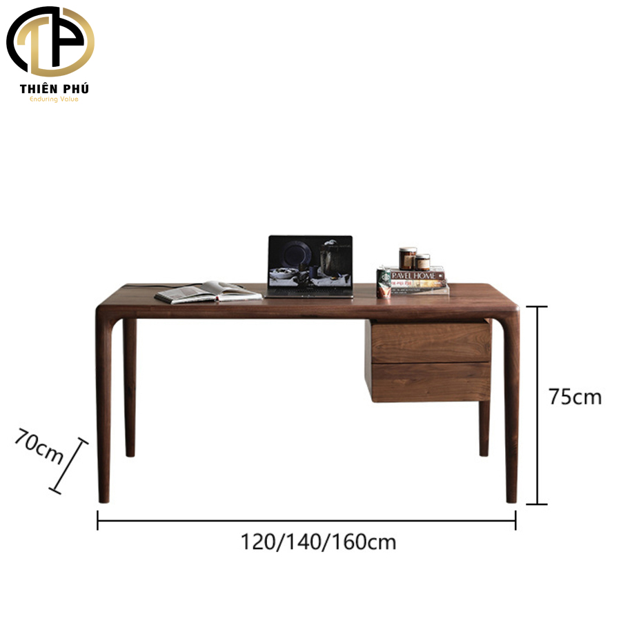 Kích thước bàn linh hoạt theo chiều dài từ 120 đến 160cm 