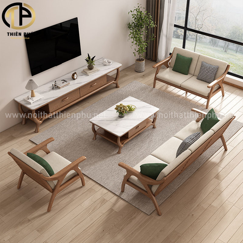 Sofa Gỗ Sồi Bắc Âu Cao Cấp - Tinh Tế & Đẳng Cấp Cho Phòng Khách Hiện Đại