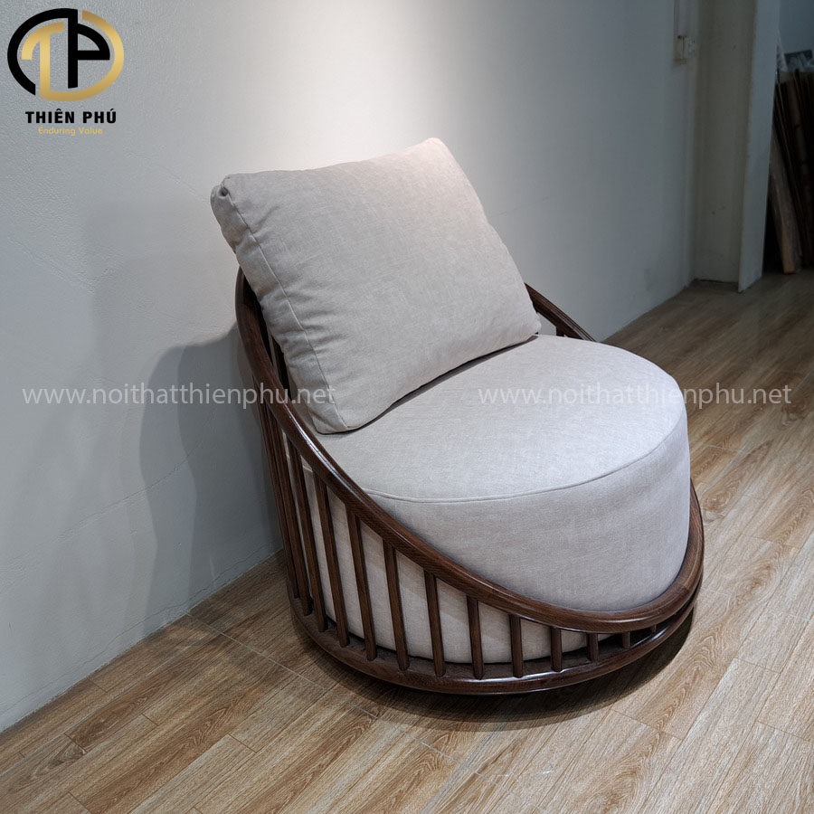 Ghế sofa đơn Cask hiện đại gỗ tự nhiên