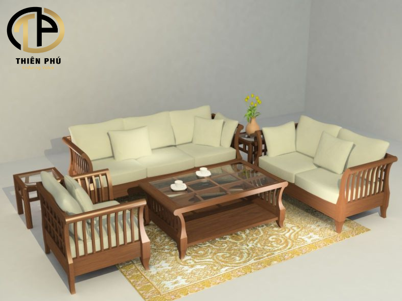 Sofa gỗ mang hơi hướm phong cách cổ xưa