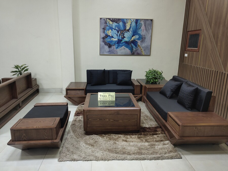Mẫu sofa chân thuyền hiện đại có thể kết hợp với bất kỳ các đồ nội thất nào khác để kiến tạo nên một không gian nhà đẹp và tinh tế.