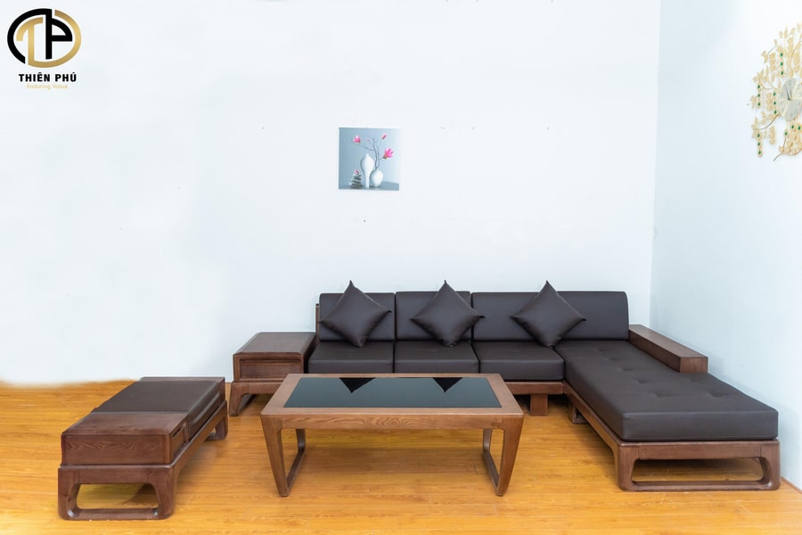 Bàn trà chữ nhật sofa gỗ tự nhiên cao cấp