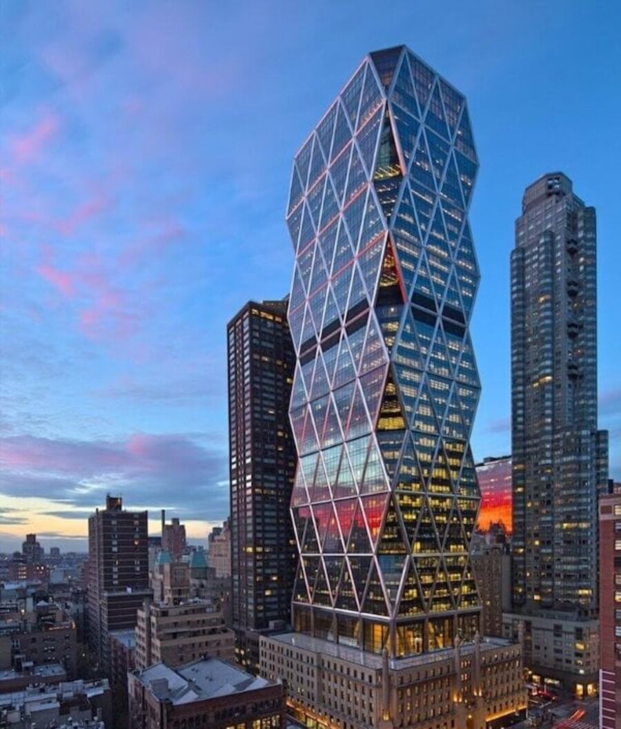 Tòa nhà Hearst ở New York, Hoa Kỳ được thiết kế bởi kiến trúc sư Norman Foster