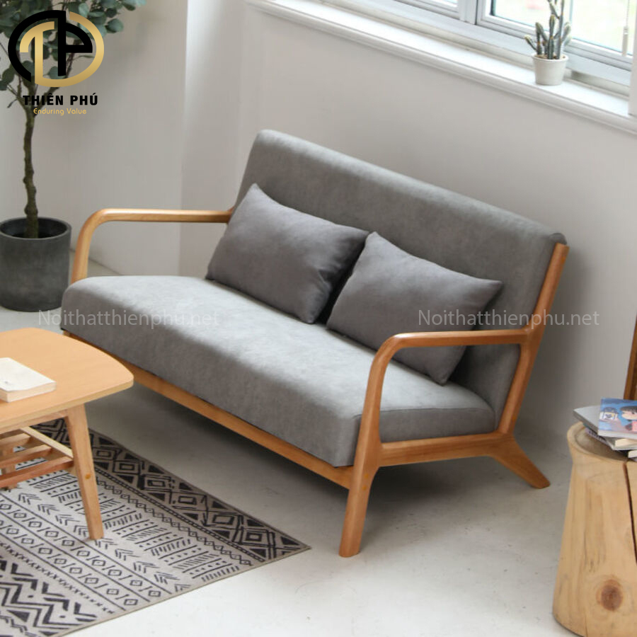 Ghế sofa gỗ dài kích thước nhỏ gọn giá rẻ