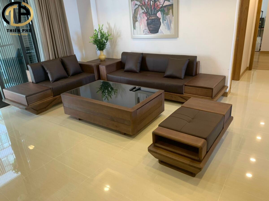 Những Mẫu Ghế Sofa Gỗ Kết Hợp Nệm Đẹp Cho Phòng Khách