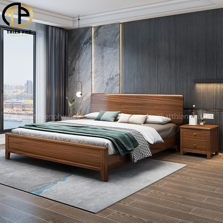 Mẫu giường ngủ thiết kế đơn giản đem đến vẻ đẹp hiện đại, sang trọng