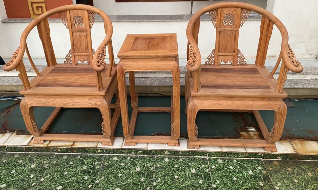 Bộ bàn ghế gỗ sưa đỏ tuyệt đẹp