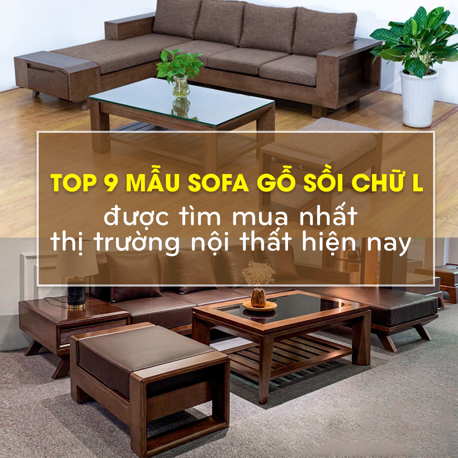 mẫu Sofa gỗ chữ L