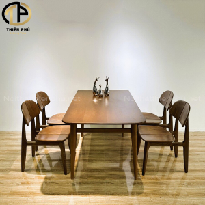 Bộ bàn ăn 4 ghế gỗ Nanfeng hiện đại