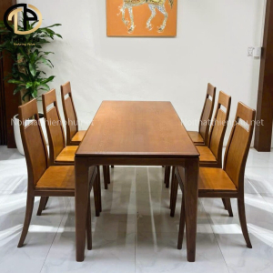 Bộ bàn ăn đẹp gỗ sồi 6 ghế cao cấp BAG202