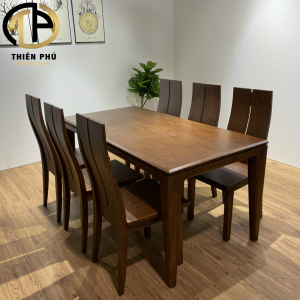 Bộ bàn ăn Basic 6 ghế P2 gỗ sồi