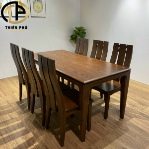 Bộ bàn ăn Basic mặt gỗ 6 ghế P3 gỗ sồi