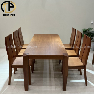 Bộ bàn ghế ăn gỗ xoan đào chân hươu vát TPB41-2 New