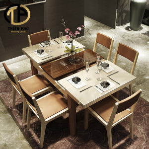 Top mẫu bàn ăn thông minh 6 ghế sang chảnh hiện đại Thái Bình