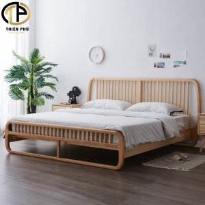 Giường ngủ hiện đại gỗ Sồi phong cách Bắc Âu G246