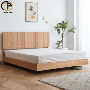 Giường ngủ hiện đại gỗ Sồi màu tự nhiên đọc đáo G258