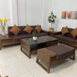 Sofa gỗ sồi Quảng Ninh, đa dạng mẫu mã chất lượng