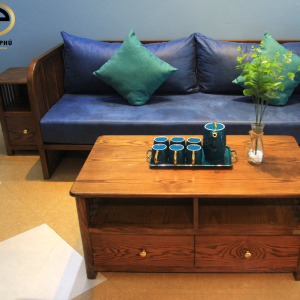 Bộ sofa gỗ phòng khách Indochine