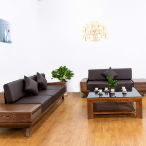 Tổng hợp các sofa gỗ sồi đẹp ngất ngây tại nội thất Thiên Phú
