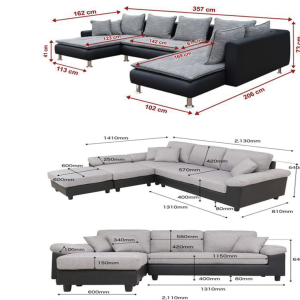 Kích thước tiêu chuẩn phổ biến của ghế Sofa